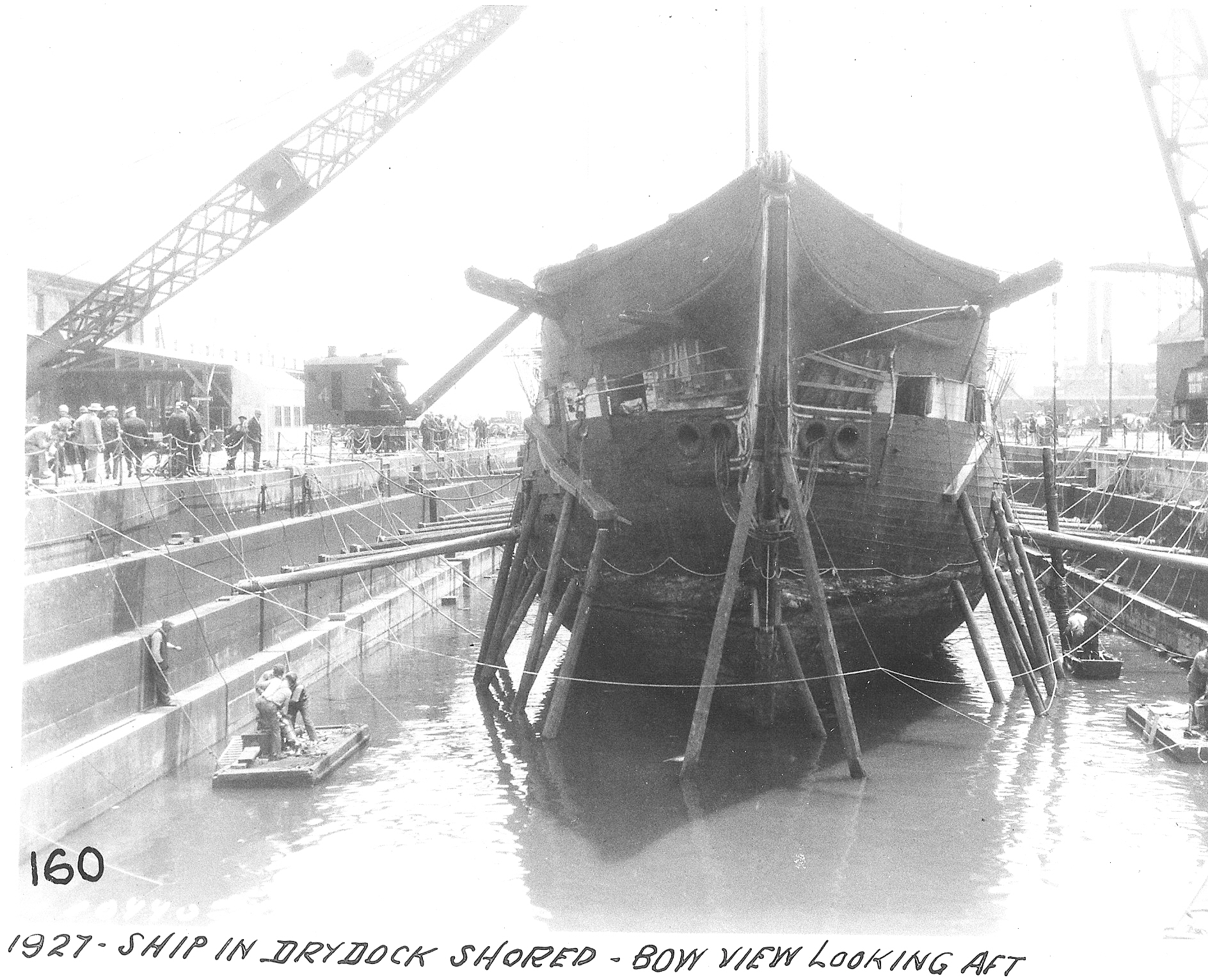 Constitution in Dry Dock 1, June 1927 [Courtesy Naval History & Heritage Command Detachment Boston]