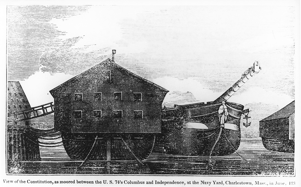 USS Constitution at the Navy Yard, Charlestown, MA, 1833 [Courtesy 