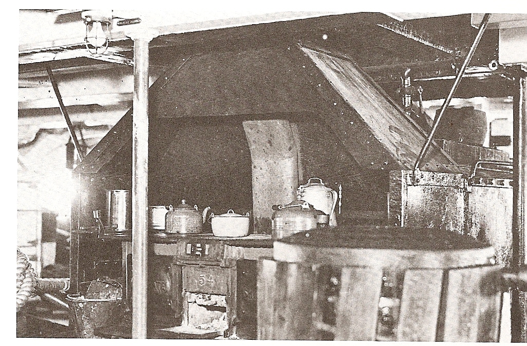 The galley stove during Constitution's National Cruise, ca. 1931. [Courtesy Naval History & Heritage Command Detachment Boston]