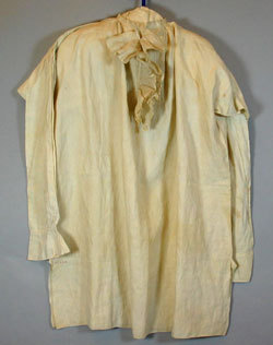 Dress shirt belonging to John Lord, Gunner, USN. USS Constitution Museum Collection.