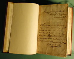 A Bible removed from HMS Java after her defeat in 1812. USS Constitution Museum Collection.