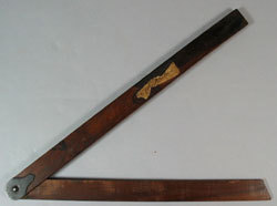 Mahogany bevel belonging to George Claghorn. USS Constitution Museum Collection.