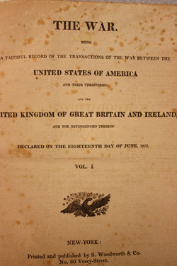 Front page of The War newspaper. USS Constitution Museum Collection.