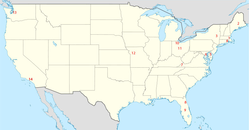 Map of gun locations.