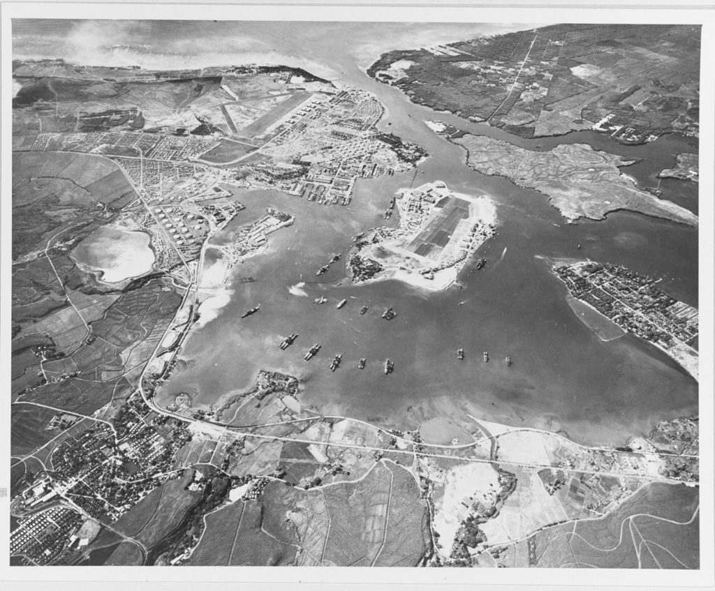Hawaii Sky View United States Naval Base Pearl Harbor 1956-7 Photo 