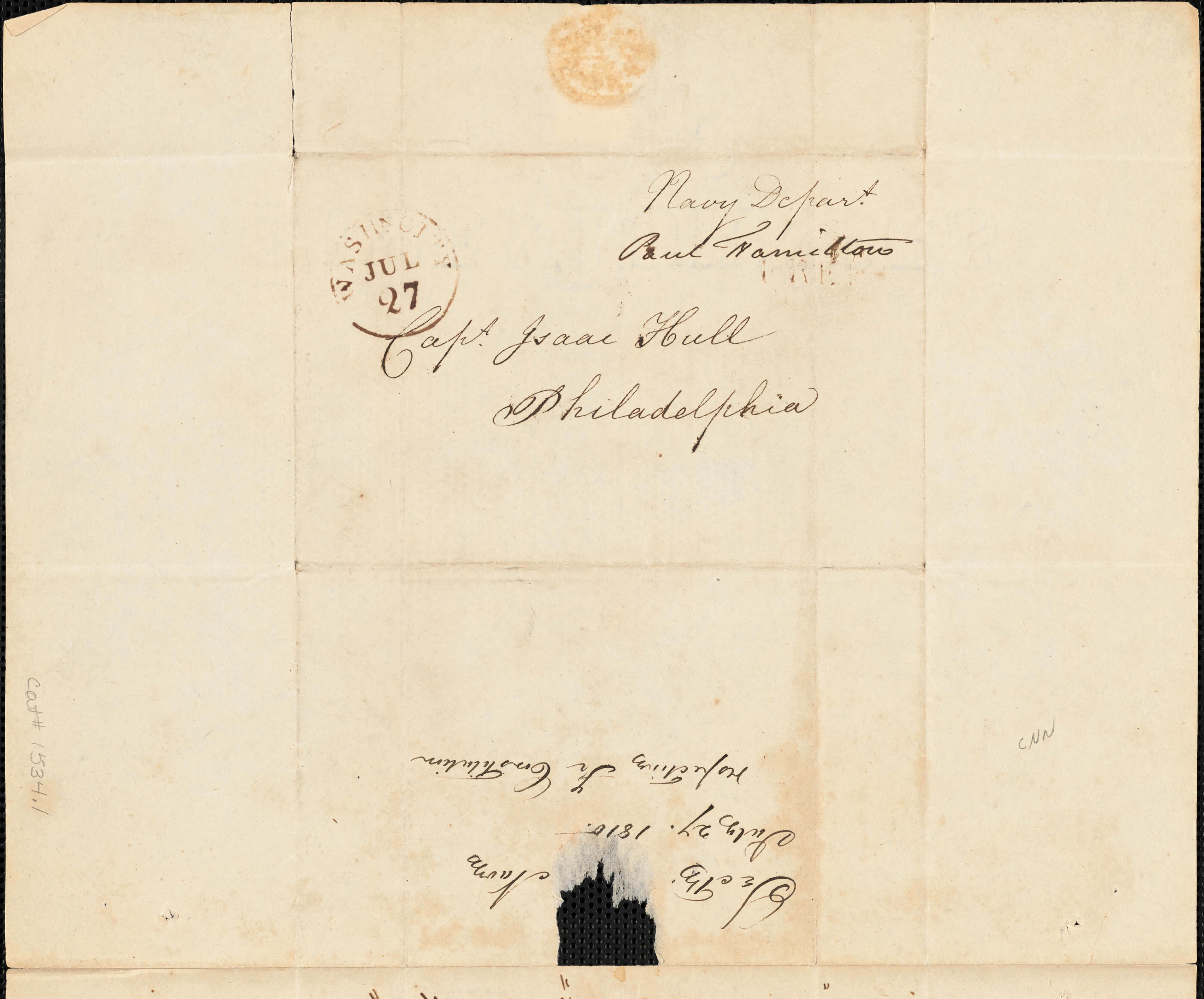 Letter from Paul Hamilton to Isaac Hull, July 27, 1810 - USS ...