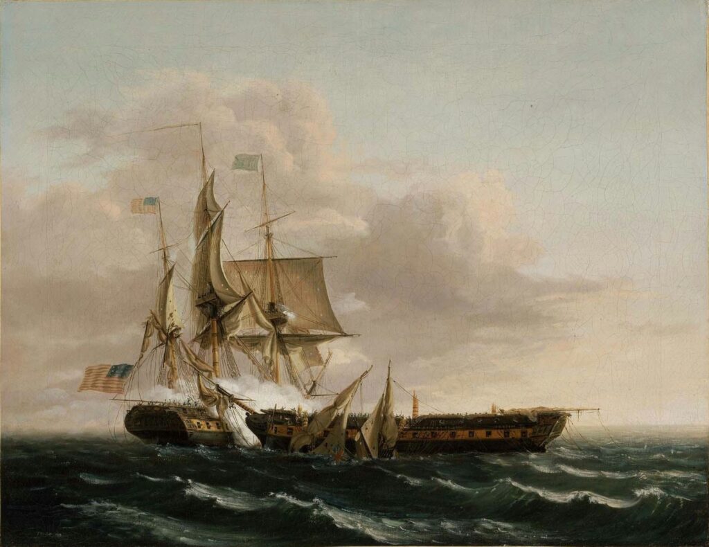 USS constitution defeats Four Royal Navy Ships