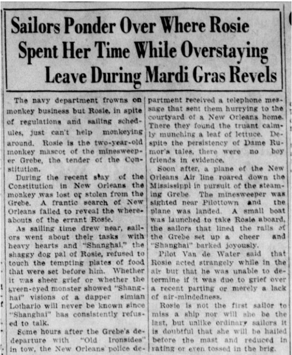 Excerpt from an article from the Corpus Christi Times.