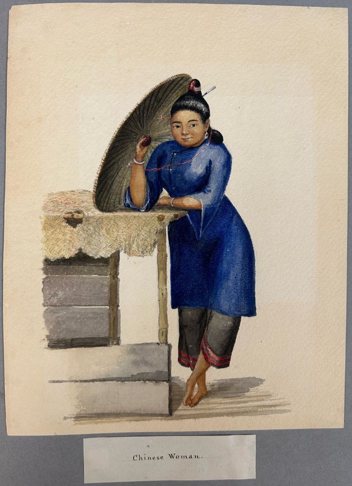 Lt. John Dale’s watercolor illustration of a Chinese woman, 1845.